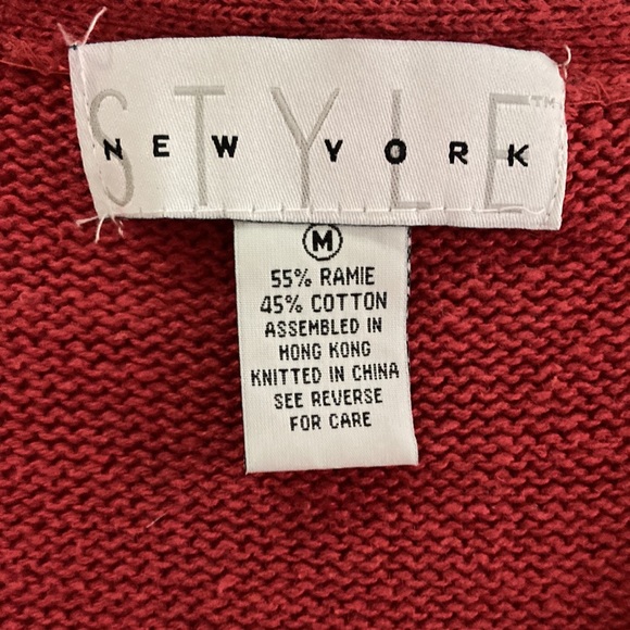 Style New York Embroid Front Solid Back Long Vest Size M - Picture 7 of 8